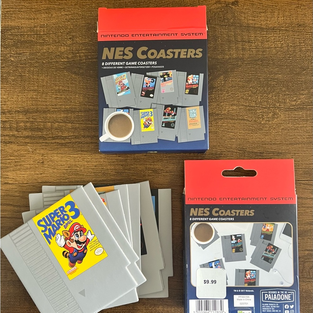NES Coasters Set with Super Mario Design